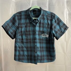 Hot Topic Harry Potter Whomping Willow Plaid Button Down